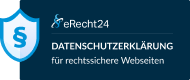 eRecht24 Datenschutz-Erklärung für sichere Websites