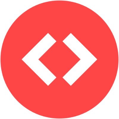 Rotes Kreislogo mit weißen Pfeilen